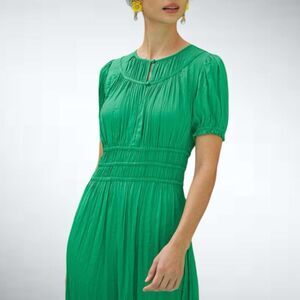 Anthropologie Current Air Brooklyn Midi Dress in Green Size L